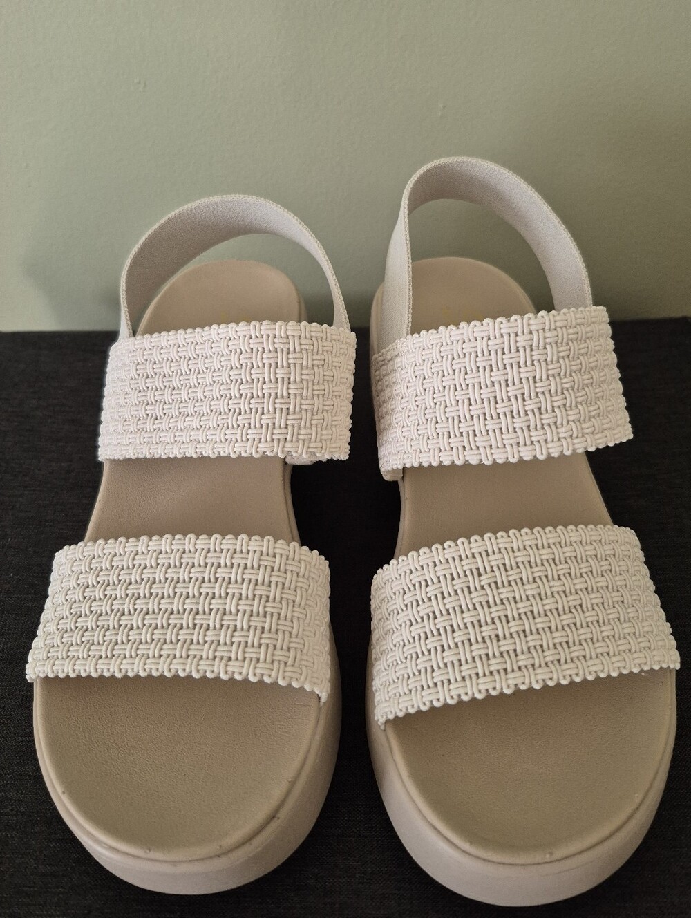 NEW Sketchers Cali Stretch Platform Sandals, 6, True to Size